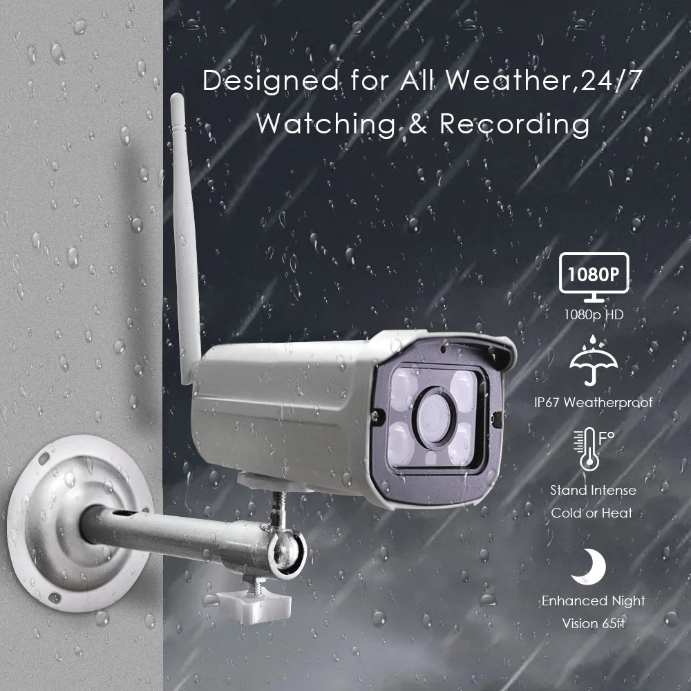 HD Wifi IP камера 2.0MP 1080P наружная Всепогодная инфракрасная ночного видения