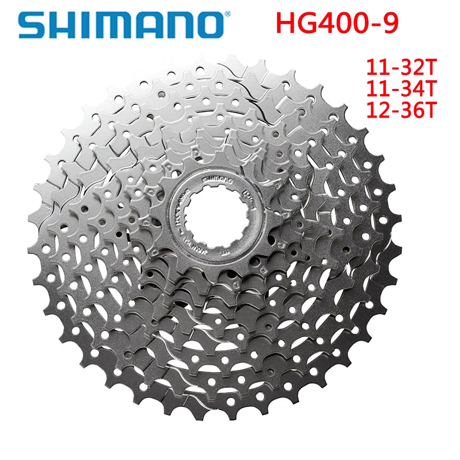 Shimano CS велосипедный HG400 9 скоростной горный велосипед кассета свободного хода 11-32T 11-34T 12-36T CS-HG400-9 MTB Горный 9 скоростной велосипед свободного хода