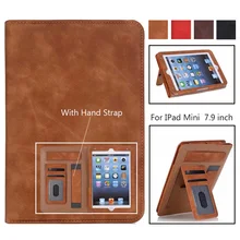 Retro Case for iPad mini 1/2/3/4 Tablet Stand PU Leather Magnet Smart Cover Auto Sleep/Wake for iPad Mini Case with Hand Strap Retro Case for iPad mini 1/2/3/4 Tablet Stand PU Leather Magnet Smart Cover Auto Sleep/Wake for iPad Mini Case with Hand Strap