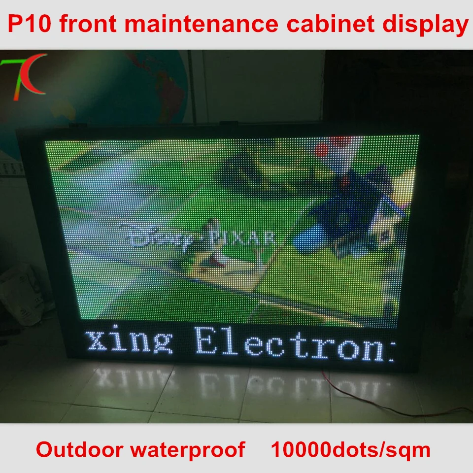 

P10 outdoor maintenance front cabinet display,4scan,10000dots/sqm