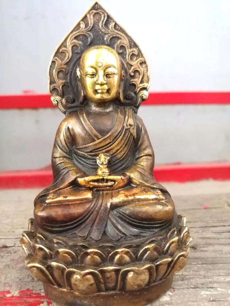 

Free Shipping Chinese copper Buddha statue of Shakya Muni Home Furnishing feng shui ornaments crafts decoration Talisman