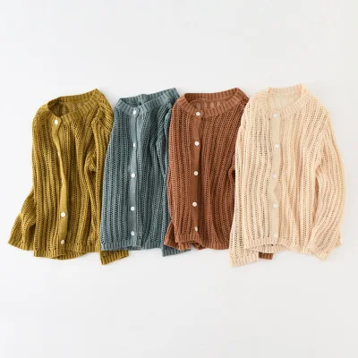 

2018 summer cotton knitted cardigan sun protection clothing long-sleeved sweater