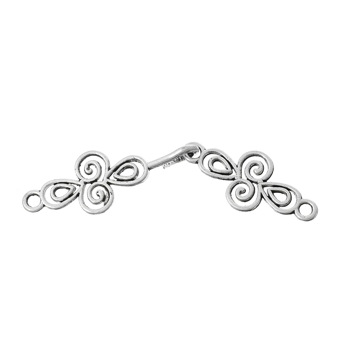 DoreenBeads Zinc metal alloy Toggle Clasps Teardrop Silver Color 3.2cm x1.2cm(1 2/8&quot x 4/8&quot) 2.6cm x1.2cm(1&quot 6 Sets | Украшения