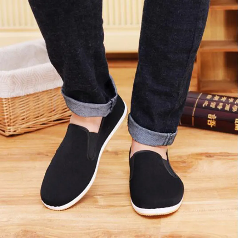 Acheter Qualité Hommes Coton chaussures Sneakers Automne Appartements Casual Chaussures de Marque Toile Chaussures Confortable Hommes Chaussures de Conduite Mocassins M500