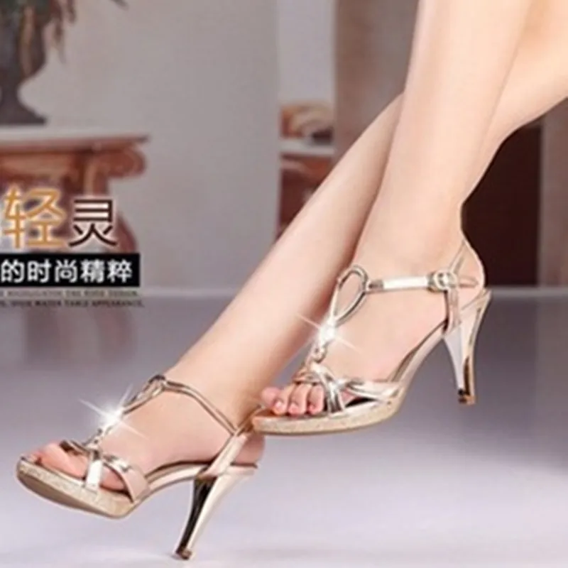 

Lady sexy Glitter Sequned genuine leather peep open toe big size(4-9) Thin high heeled Sandals women Pumps Ladies Platform Shoes