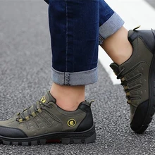 Мужская дышащая рабочая обувь; коллекция года; сезон лето-осень; нескользящая износостойкая обувь для путешествий; уличная Мужская обувь; мужские кроссовки для рыбалки