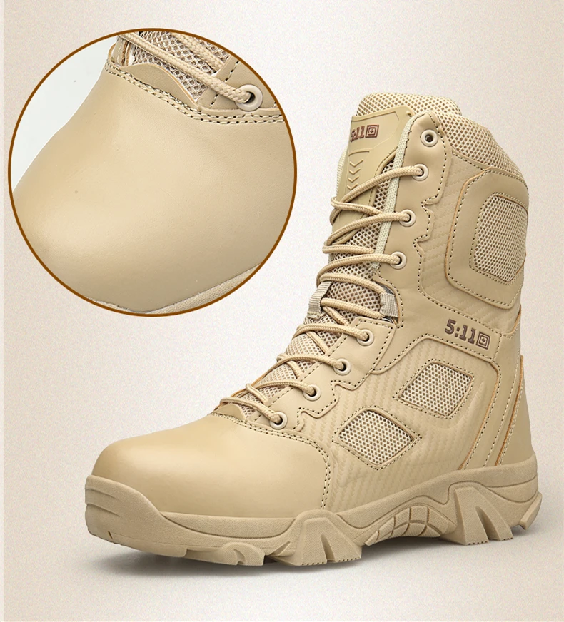 Brand Men's Boots Big Size Military boot Chukka Ankle Bot Tactical Army Male Shoes Safety Combat Mens Motocycle Boots (7)