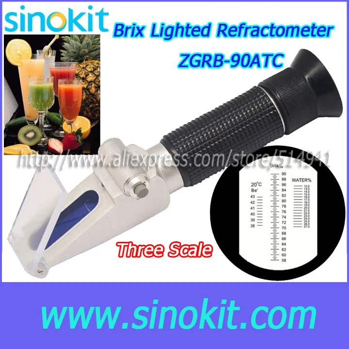 

LED Lighted Cheaper Honely Brix Refractometer - ZGRB-90ATC