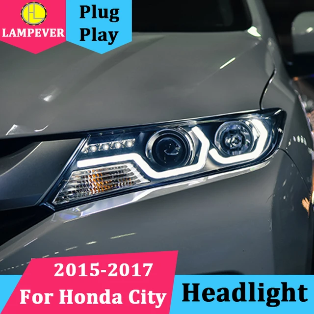 1 Set 2 Pcs Car Headlights For Honda City Headlight 2015 2016 2017 U