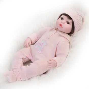 

22inch 55cm handmade soft body Newborn real looking menina bebe princess Realistic Reborn Dolls Lifelike Playmates hot sale