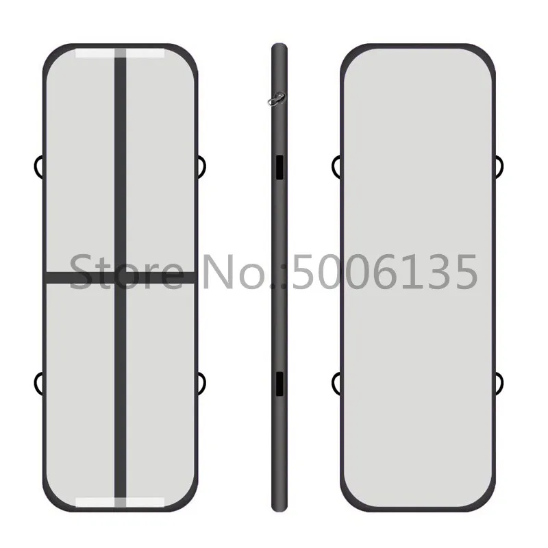Надувной Tumbing коврик Airtrack,, 1 м* 0,6 м* 0,1 м, гимнастический коврик, надувная гимнастическая барабанная дорожка, воздушный блок, воздушная доска - Цвет: black