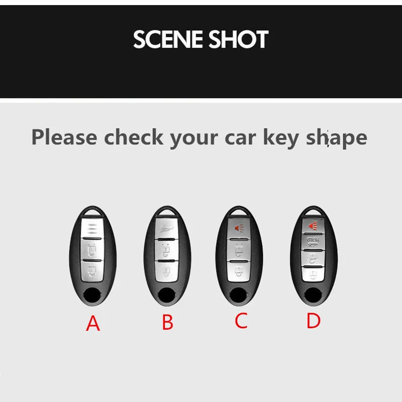 Aluminium-alloy-Luminous-Car-Key-Fob-Cover-Case-For-Nissan-Teana-X-Trail-Qashqai-Note-Livina (4)