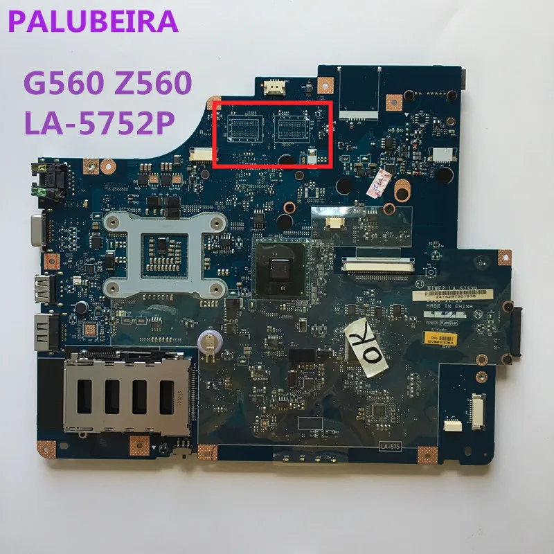 Высококачественная материнская плата для ноутбука Lenovo G560 Z560 LA 5752P DDR3