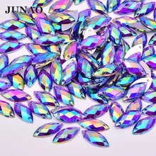 JUNAO 7*15 мм вышивка фиолетового цвета абразивный акриловый