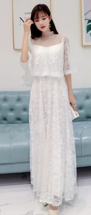 Китайский современный cheongsam черный национальный тренд платье женская элегантная одежда Шанхай история женское платье длинный Ципао - Цвет: Белый