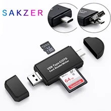 Type C и micro USB и USB 3 в 1 OTG кард-ридер высокоскоростной USB2.0 Универсальный OTG TF/SD для Android компьютера удлинители