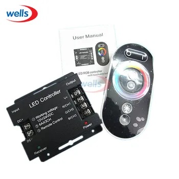 

DC12-24V 18A RF Remote Wireless Touch Pad Panel LED Controller for 5050 RGB LED strip Light