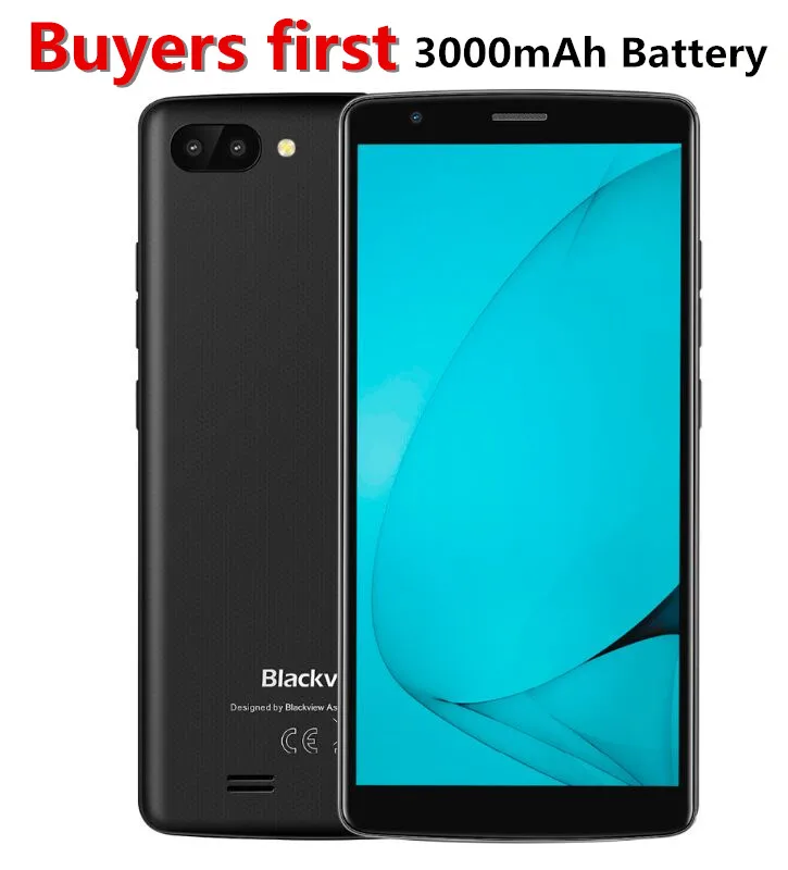

NEW BLACKVIEW A20 Android GO smartphone MTK6580 Quad core 5.5"18:9 RAM 1GB ROM 8GB Cell phone 3000mAh GPS 3G 5.0MP mobile phone