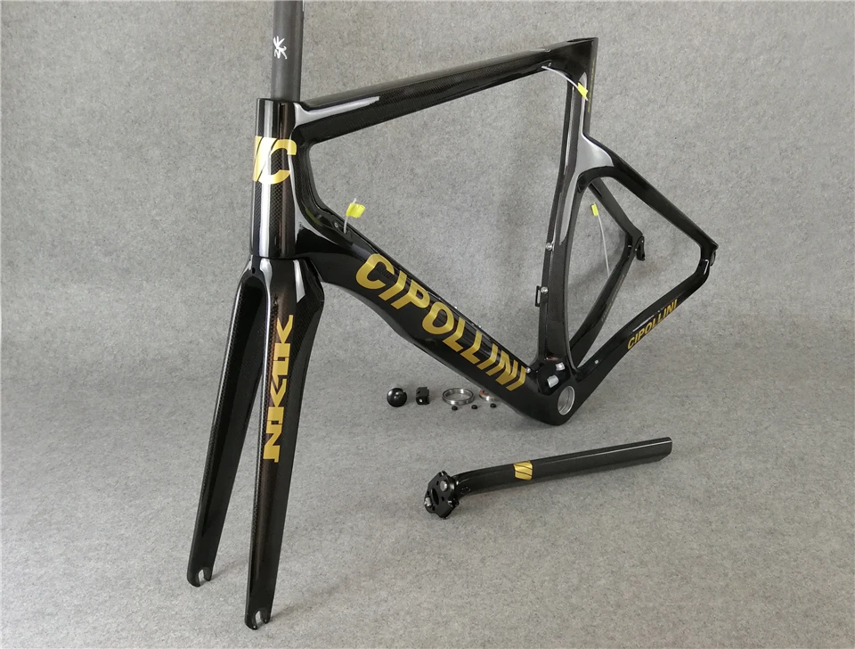 Discount Carrowter 1K/3K Glossy Carbon Cipollini NK1K Frame Carbon Gold Logo ROAD Bike/Bicycle Frameset Fork+ Seatpost+ Clamp+ Headset 5 Discount Carrowter 1K/3K Glossy Carbon Cipollini NK1K Frame Carbon Gold Logo ROAD Bike/Bicycle Frameset Fork+ Seatpost+ Clamp+ Headset 5