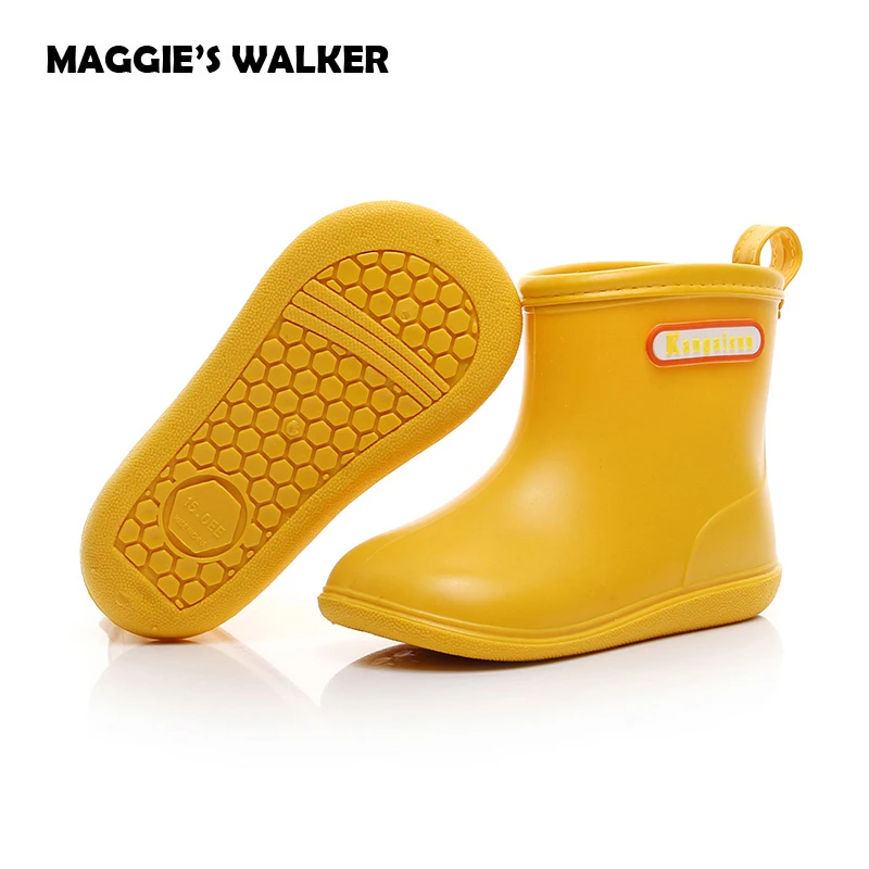comprar Crianças Botas Meninos Meninas Botas de Chuva de Pvc Transparente Botas de Chuva de Borracha Sapatos Da Moda Criança Crianças Antiderrapante Sapatos de Água Sapato
