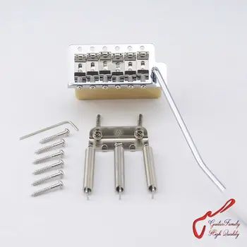 

1Set GuitarFamily Super Quality Chrome Vintage Tremolo System Bridge With Brass Block MADE IN TAIWAN