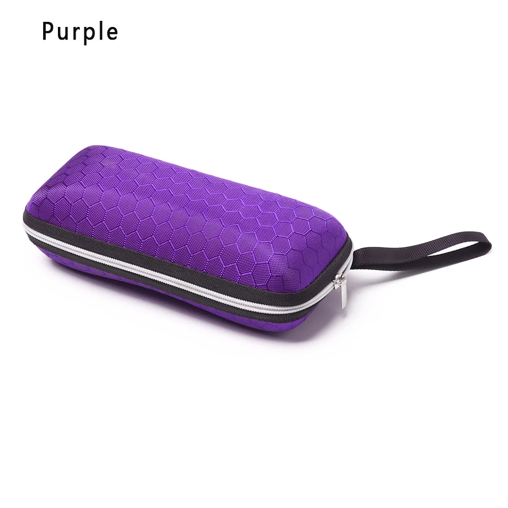 Футляр для очков откидные солнцезащитные очки Чехол для женщин очки коробка с шнурком молния чехлы для очков для мужчин 1 шт подарки - Цвет: Style2-Purple