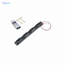 50Pcs 3xAA Straight Battery Case Holder Socket Wire Junction Boxes With 15cm Wires, Dupont 2.54mm 2P Header and Crimps