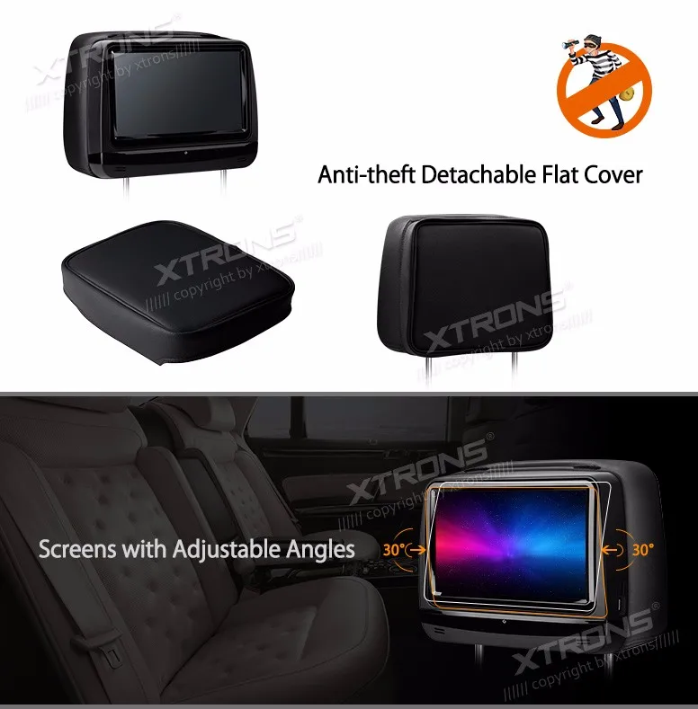 Best 2x9" Touch Screen Headrest Car DVD Car Headrest DVD Headrest Car Monitor DVD with HDMI Port & Super-clear 1080P Video Support 2