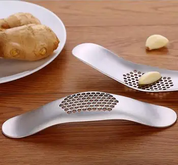 

New Design Stainless Steel Garlic Press Grinding Slicer Mincer Metal Multi Ginger Crusher Chopper Cutter Kitchen Accessories