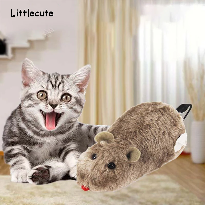 

Pet Toy Wireless Winding Cat Toy Mechanism Mouse Plush For Cat Dog Pet Trick Playing Kids Toys Plush Rat Mechanical Motion Rats