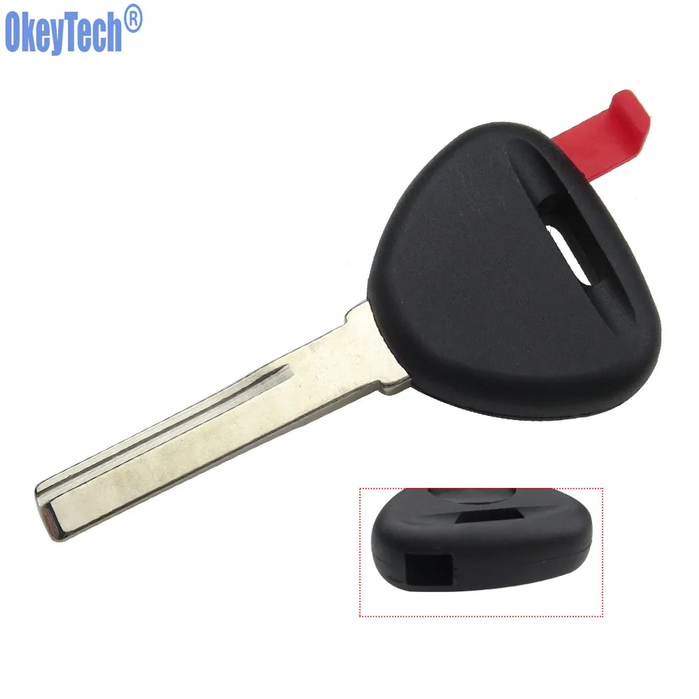 

OkeyTech Key Case Shell Transponder For Volvo S40 V40 v70 s80 s60 xc90 xc70 With Side Groove Blade Car Key Blanks HU56R