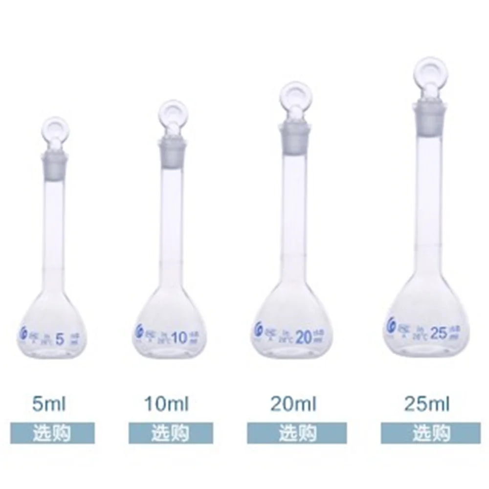 Various Capacity Clear Glass Volumetric Flask with Stopper,Lab