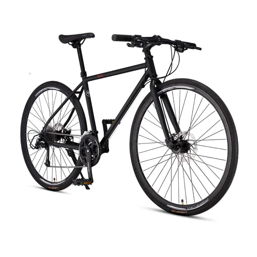 Excellent Road Bike Racing Bicycle 700c Inch Variable Speed  Disc Brake Breaking Wind Mountain Bikes Bicycle Micro Change Carbon Steell 1