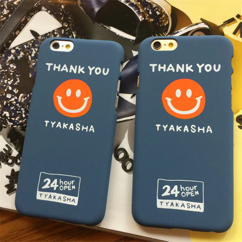 

Frosted Plastic Hard Shell Phone Shell Tyakasha Smile Face Phone Case For Apple Iphone 7 8 Plus Case 5s 6 6s 6splus 7plus Case