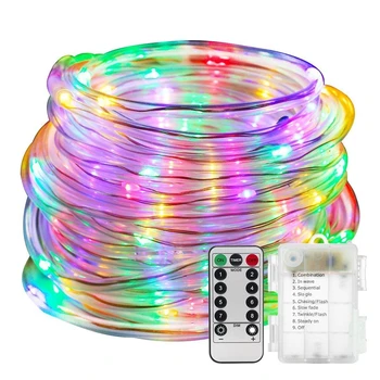 

LED Copper Wire Rope Fairy String Light For Christmas with 13Keys Remote Battery Powered waterproof holiday lights