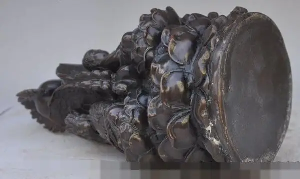 

S1186 10"tibet buddhism fane bronze Shakyamuni Kwan-Yin tangseng 3 god buddha statue
