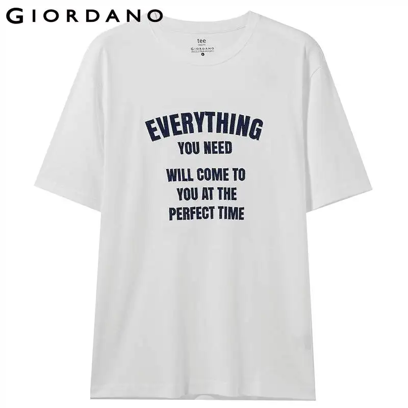 Giordano мужская повседневная футболка с круглым воротом и короткими рукавами из