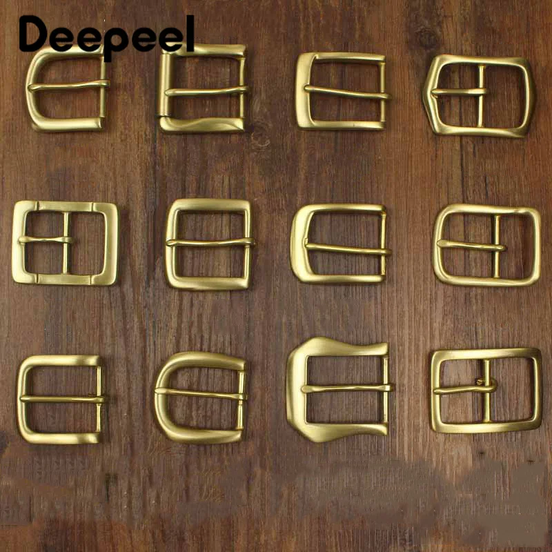 Deepeel 1pc 40mm High-grade Pure Copper Brass Men's Belt Pin Buckle Head DIY Jeans Clothing Decorative Leather Accessories YK009 |