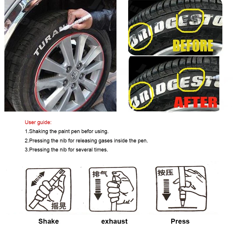 Paint For Cars >> Us 2 31 2016 New Universal Paint For Cars Waterproof Car Tire Tread Marker Paint Pen Permanent Car Styling In Painting Pens From Automobiles Paint For Cars >> Us 2 31 2016 New Universal Paint For Cars Waterproof Car Tire Tread Marker Paint Pen Permanent Car Styling In Painting Pens From Automobiles