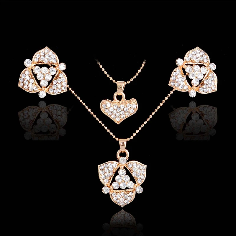 

SHUANGR Multilayer Jewelry sets African earing and necklace women crystal bridal wedding dubai sieraden jewellery set