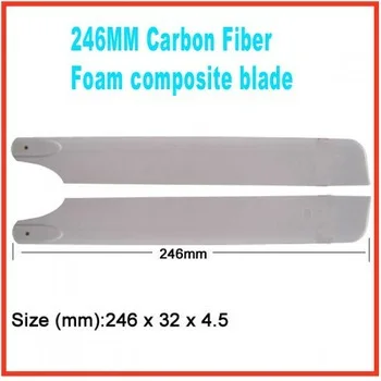

1pair 246mm Carbon Fiber Foam Composite Blade For Esky Bee CP2 ,rc plane blade