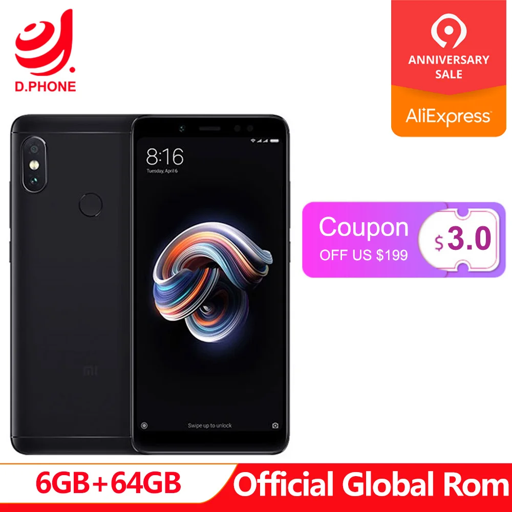 Глобальный Встроенная память оригинальный Xiaomi Redmi Note 5 AI 99 &quotFHD Snapdragon 636 MIUI 9 6 ГБ