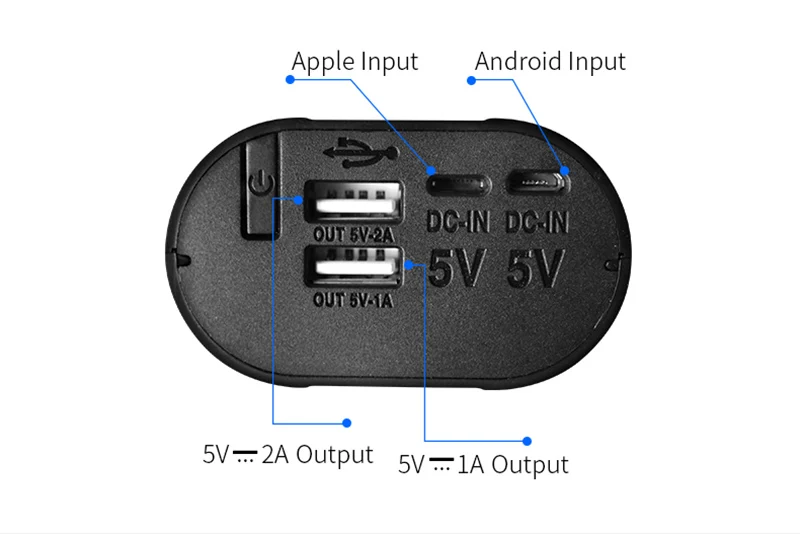 AMEEC TOMO D2 New Style 26650 Liion Li ion Battery Charger For Phone 26650 Baterry 2 Slots 5V Type C Micro USB Charger With Circuit (9)