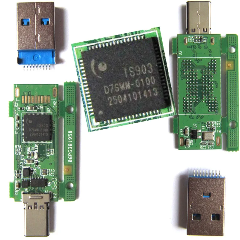 Etpcbakit Dual-Порты и разъёмы IS903 USB флэш-накопитель PCBA, BGA132/152/136, IS903 флэш-накопители, USB3.0 Тип-C, сделай сам, УФО наборы, 903 U диск PCBA