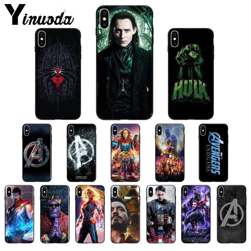 

Yinuoda Marvel Avengers Endgame TPU Soft Silicone Phone Case for Apple iPhone 8 7 6 6S Plus X XS MAX 5 5S SE XR Cover