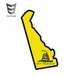 EARLFAMILY 13 см x 7,8 см автомобильный Стайлинг Delaware State Don't Tread On Me печатная виниловая наклейка De DIY водостойкая автомобильная наклейка