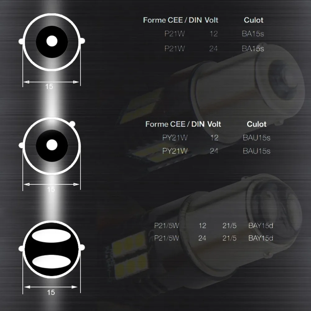 2 шт. 1156 BA15S P21W BAU15S PY21W Led R5W 1157 BAY15D P21/5 Вт резерв тормоза поворота Singal огни DRL Автомобильные светодиодные лампы для автомобильных фар 12 V-24 V