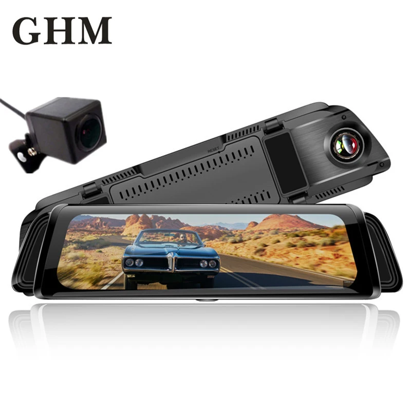 Hd 10 дюймовый сенсорный экран с двойным объективом Dvr автомобильная камера