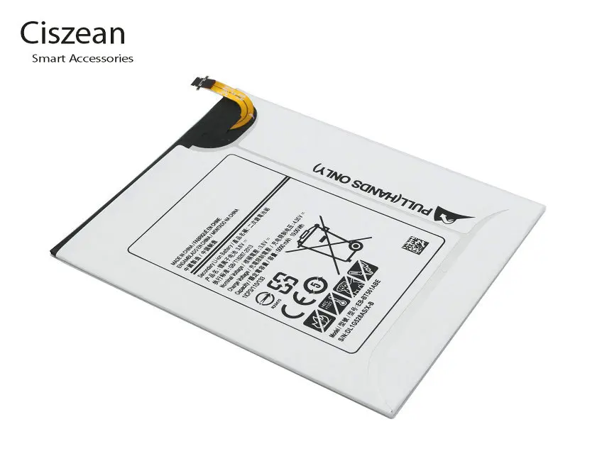 Ciszean 1 шт. EB BT561ABE 5000 мАч Сменный аккумулятор для Samsung Galaxy Tablet Tab E T560 SM T565 T561|battery for