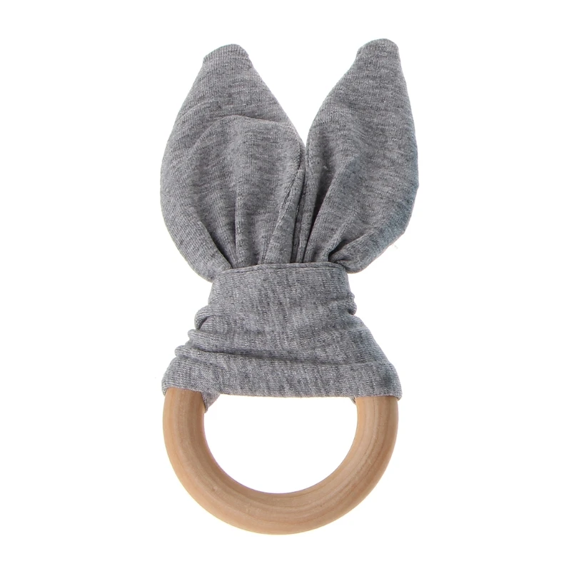 

Baby Organic Bunny Ear Bracelets Ring Newborn Toy Eco-Friendly Montessori Toy Wooden Teether Bracelets Baby Teether